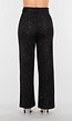 Zwarte Petite Glitter Super Stretch Pantalon met Riemlusjes