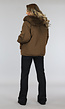 Bruine Oversized Winter Jas met Bontkraag