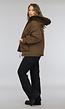 Bruine Oversized Winter Jas met Bontkraag