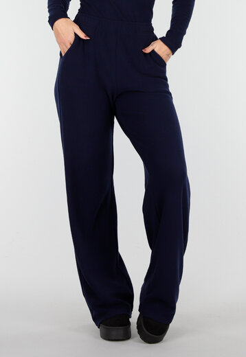 Navy Stretch Fleece Broek