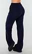 Navy Zachte Stretch Broek met Rechte Pijpen