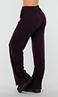 Aubergine Zachte Stretch Broek met Rechte Pijpen