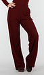Burgundy Zachte Stretch Broek met Rechte Pijpen