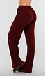 Burgundy Zachte Stretch Broek met Rechte Pijpen