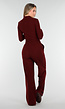 Burgundy Zachte Stretch Broek met Rechte Pijpen