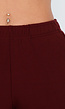 Burgundy Zachte Stretch Broek met Rechte Pijpen