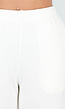 Witte Zachte Stretch Broek met Rechte Pijpen