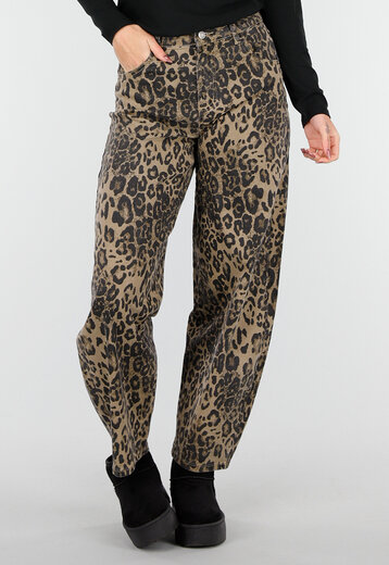 Panterprint Baggy Broek Bruin