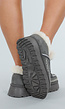 Grijze Sherpa Mocassin met Dikke Zool en Kwastjes