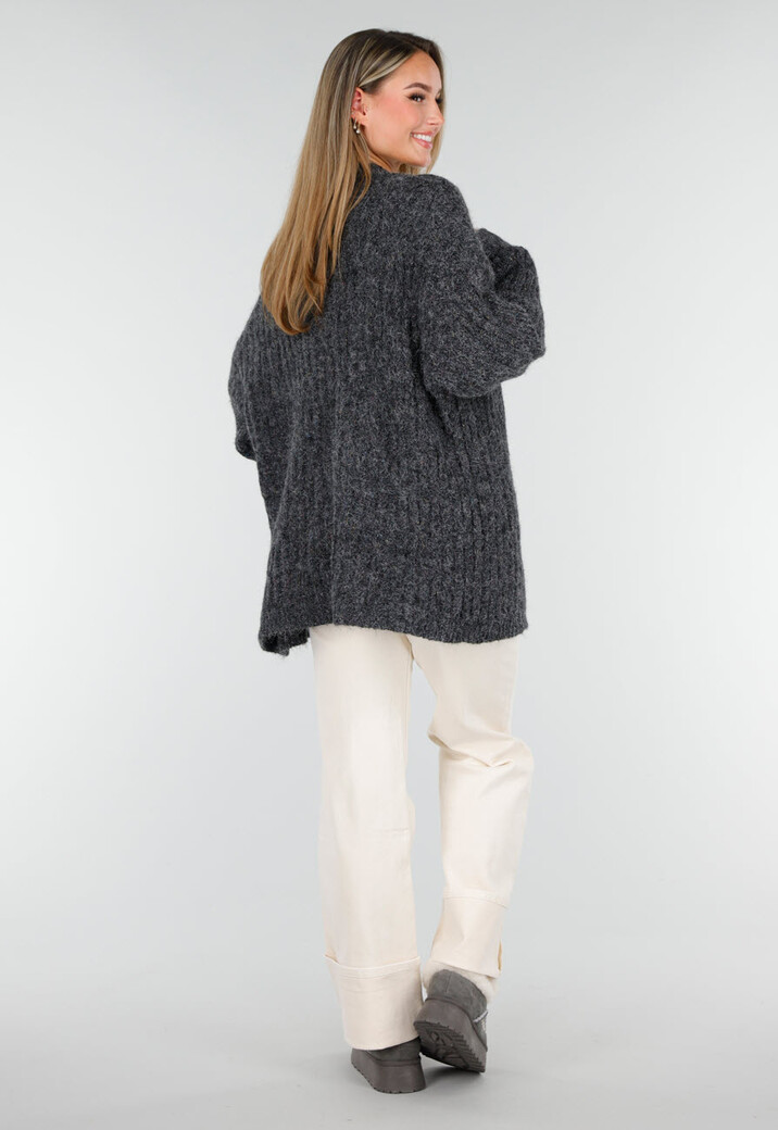 Grijze Sherpa Mocassin met Dikke Zool en Kwastjes