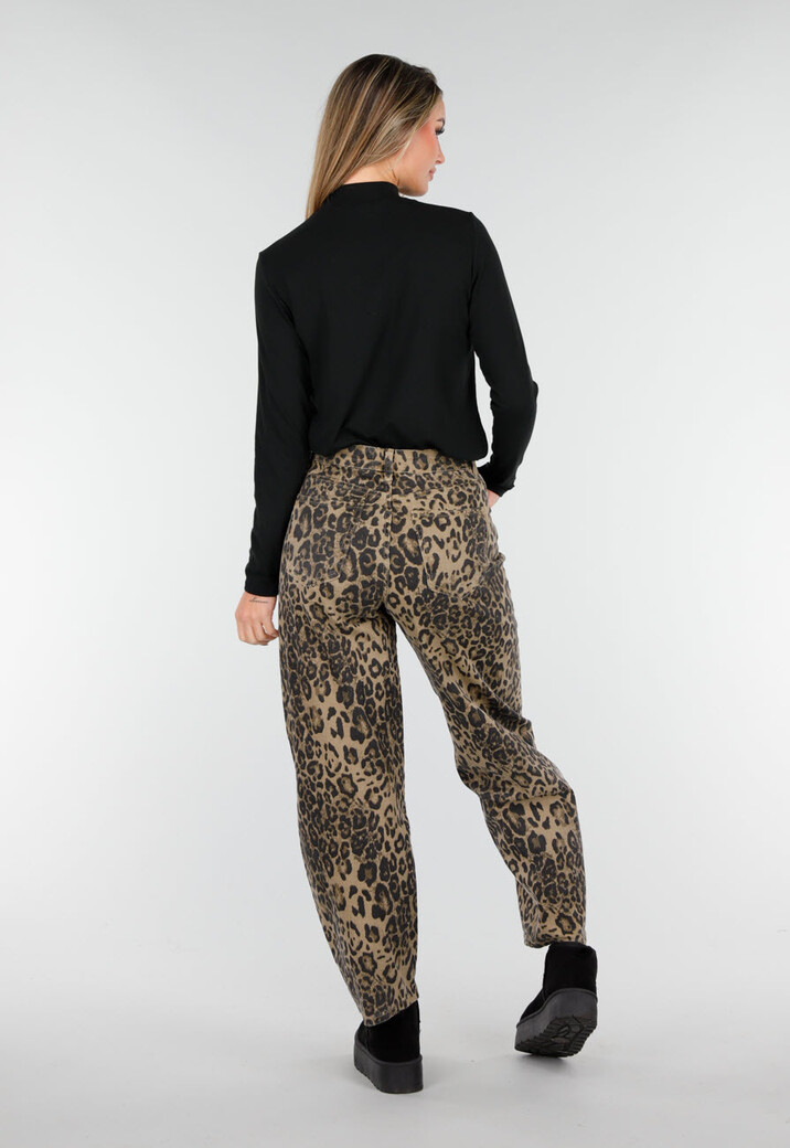 Zwarte Zachte Stretch Top met Lange Mouwen