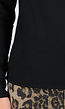 Zwarte Zachte Stretch Top met Lange Mouwen