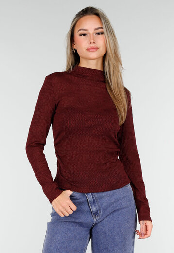 Bordeaux Lange Mouwen Top
