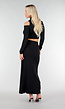 Zwarte Two Piece Set met Top met Cut Out en Maxi Rok