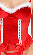 Rode Kerst Lingerie Set met Jarretels