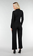 Zwarte Cut Out Jumpsuit met Lange Mouwen