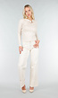 Beige Top met Cut Out Detail en Stretch