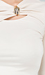 Beige Top met Cut Out Detail en Stretch