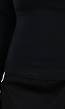 Zwarte Top met Col en Lange Mouw