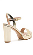 Goudkleurige Plateau Sandaletten met Blokhak