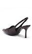 Bruine Slingback Pumps met Goudkleurige Hardware