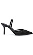 Zwarte Slingback Pumps met Mesh Kralen