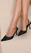 Zwarte Slingback Pumps met Mesh