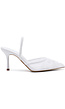 Witte Slingback Pumps met Kant en Kraaltjes