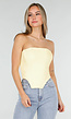 Butter Yellow Blazer Set met Strapless Top