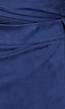 Donkerblauw Suède Look  Skort met Riemlusjes