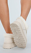 Beige Loafers met Faux Fur