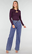Paarse Top met Cut Out Detail