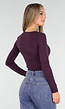 Paarse Top met Cut Out Detail