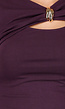 Paarse Top met Cut Out Detail