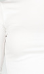 Witte Top met Col en Lange Mouw