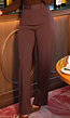 Straight Leg Bruine Pantalon Super Stretch