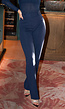 Super Stretch Straight Leg Navy Blauwe Pantalon