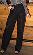 Zwarte Straight Leg Super Stretch Pantalon met Glitters