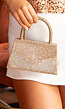 Gouden Strass Hand/Schoudertasje