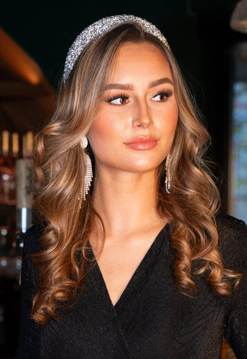 Zilveren Glitter Diadeem