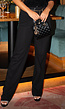 Tall Zwarte Straight Leg Pantalon met Stretch