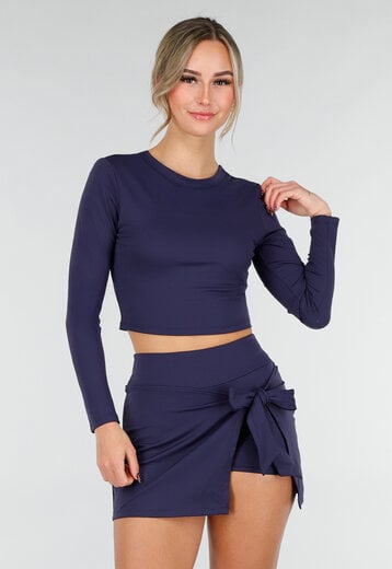 Donkerblauwe Sport Set met Skort