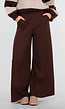 Bruine Lounge Broek met Wijde Pijpen