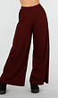 Bordeaux Fleece Lounge Broek met Wijde Pijpen