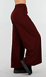 Bordeaux Fleece Lounge Broek met Wijde Pijpen