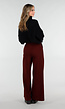 Bordeaux Fleece Lounge Broek met Wijde Pijpen