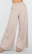 Beige Lounge Broek met Rechte Pijpen