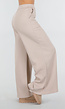 Beige Lounge Broek met Rechte Pijpen
