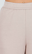 Beige Lounge Broek met Rechte Pijpen