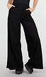 Zwarte Lounge Broek met Wijde Pijpen